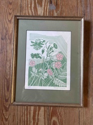 Edward Bawden Linocut Print, 'Flower Painting' (343/500)