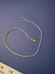 14K Gold 18-inch Rope Chain Necklace