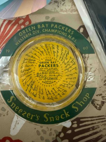 1960 Green Bay Packers Western Division Champions Ashtray from Sneezer's Snack Shop