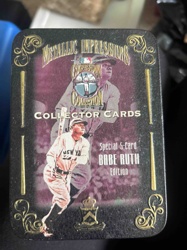 Metallic Impressions Cooperstown Collection Special 5-Card Babe Ruth Edition Collector Cards Tin