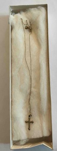 Silver-Toned Cross Necklace