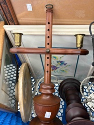 Wooden Two-Arm Candelabra