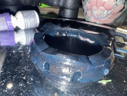 Handmade Dark Blue Ceramic Ashtray