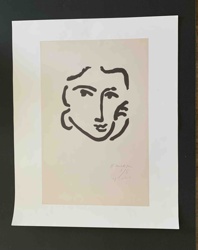 Line Drawing Print of a Woman's Face