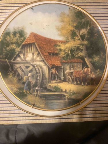 The Old Watermill Collector Plate - Village Life Series