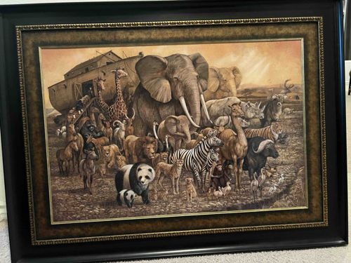 Noah's Ark Animal Gathering Print