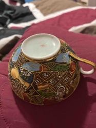 Japanese Satsuma-style Porcelain Teacup