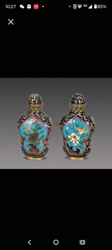 Pair of Cloisonné Enamel Snuff Bottles
