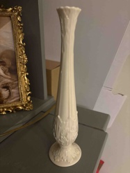 Lenox Ivory Embossed Bud Vase