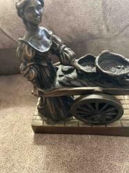 Molly Malone Selling Cockles and Mussels Bronze Resin Sculpture by Jeanne Renhart