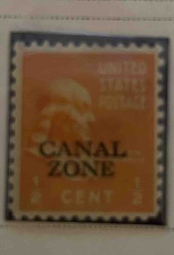 Canal Zone 1/2 Cent George Washington Postage Stamp