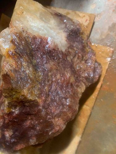 Raw Iron-Stained Quartz Specimen