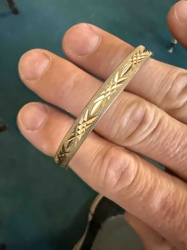Vintage Engraved Bangle Bracelet