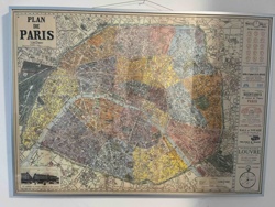 Framed Antique 'Plan de Paris' Map