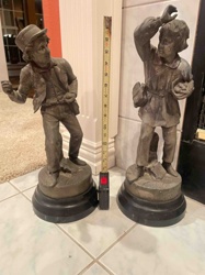 Pair of Boy Figure Statues