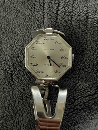 Pilgrim Octagonal Word Dial Wristwatch