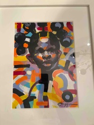 Framed Abstract Portrait Print by M. Gayee