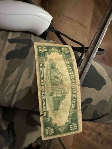 United States Ten Dollar Bill (Series 1963 or earlier, back)