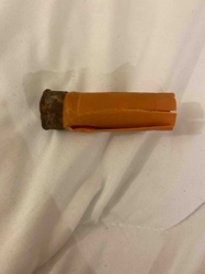 Spent Orange Plastic Shotgun Shell
