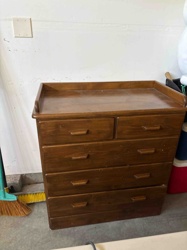 Dark Wood Changing Table Dresser
