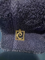 Gold-Tone Initial 'C' Square Pendant