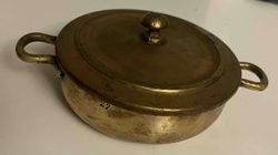 Small Lidded Brass Cooking/Serving Pot