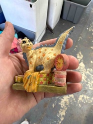 Whimsical Dinosaur with Clock Figurine