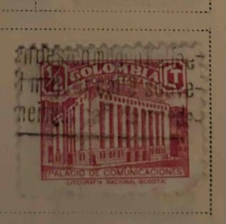 Colombian 1/2 Centavo Postage Due Stamp - Palacio de Comunicaciones