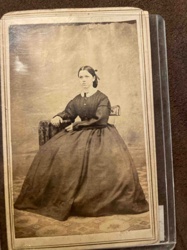 Victorian Era Carte de Visite Photograph of a Seated Woman