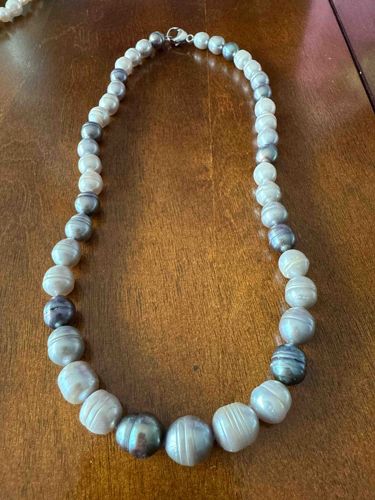 Graduated Multi-Color Baroque Pearl Necklace