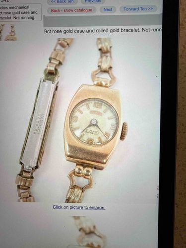 Handley Ladies' Mechanical Watch with Rose Gold Case and Rolled Gold Bracelet