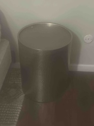 Hammered Metal Drum Side Table