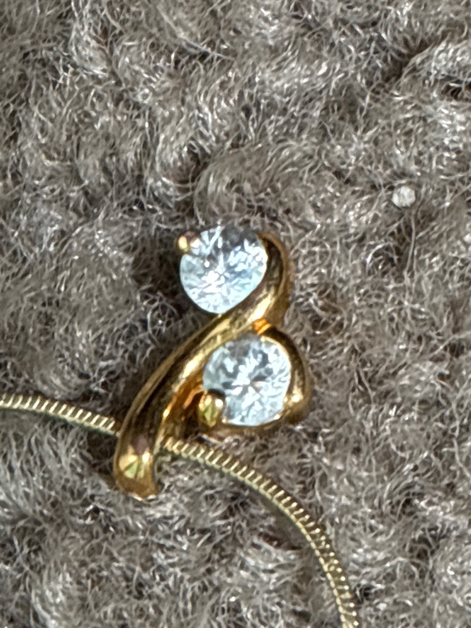 Submitted photo of Gold and diamond pendant necklace