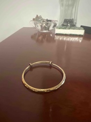 Adjustable Engraved Bangle Bracelet