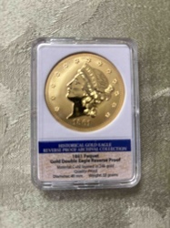 1861 Paquet Gold Double Eagle Reverse Proof Archive Coin