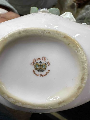 Lefton China Hand Painted Planter or Trinket Dish
