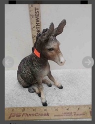 Seated Donkey Figurine
