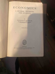 Economics: A General Textbook for Students by Frederic Benham (Third Edition)