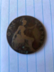 British One Penny Coin (1908)