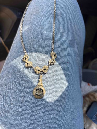 Vintage Art Deco Style Rhinestone Festoon Necklace