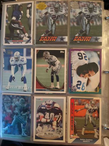 Collection of 1990s Dallas Cowboys Football Trading Cards