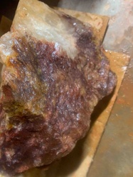 Raw Iron-Stained Quartz Specimen