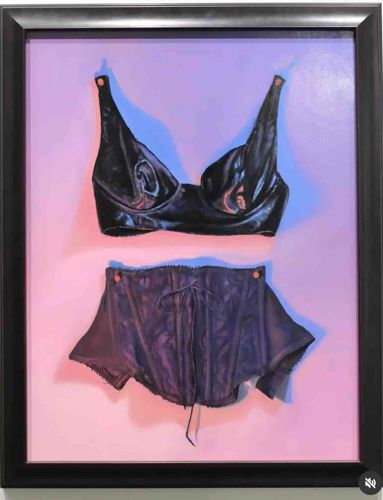 Ashley Griffith: '28x24' (Untitled Lingerie Painting)