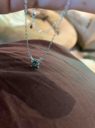 Single Solitaire Gemstone Dangle Necklace