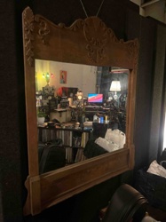 Victorian Era Carved Wood Wall Mirror