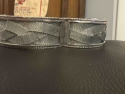 Silver Tone Wire Mesh Bangle Bracelet