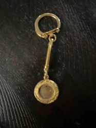 Golden Locket Keychain