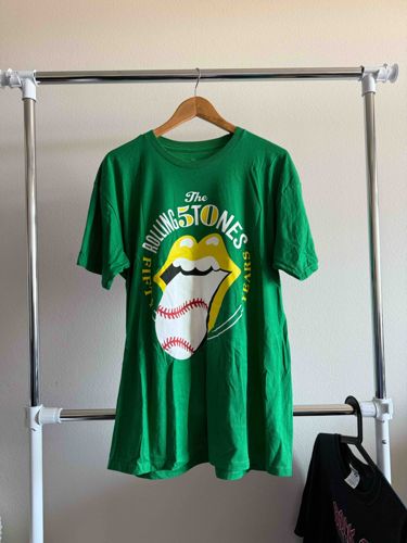 The Rolling Stones '50th Anniversary' Baseball Tongue Logo T-Shirt