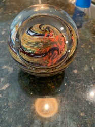 Art Glass Swirl Paperweight
