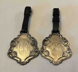 Webster Sterling Engraved Luggage Tags (Pair)